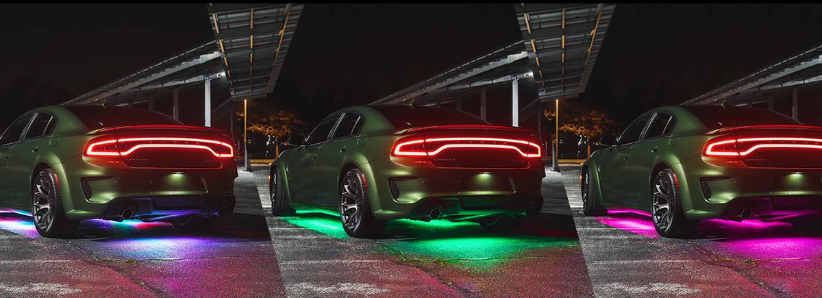 Million Color Slimline LED Car Underbody Lighting Kit Colors