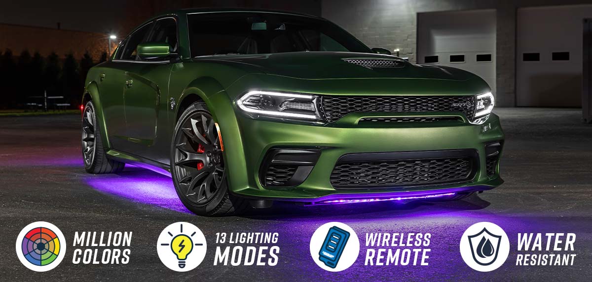 Million Color Slimline LED Car Underbody Lighting Kit