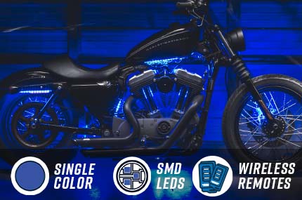 Advanced Blue Mini Motorcycle Lighting Kit