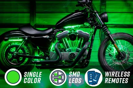 Advanced Green Mini Motorcycle Lighting Kit