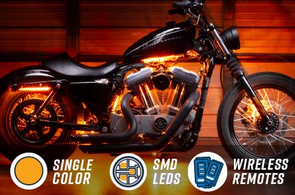Advanced Orange Mini Motorcycle Lighting Kit