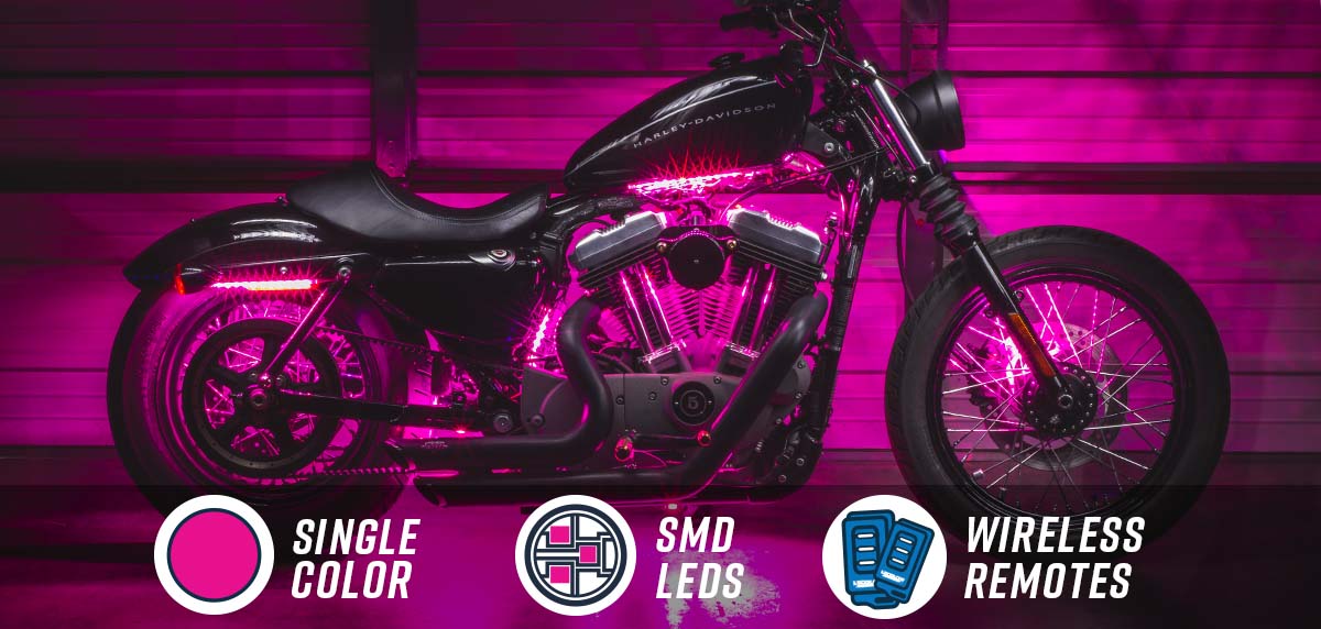 Advanced Pink Mini Motorcycle Lighting Kit