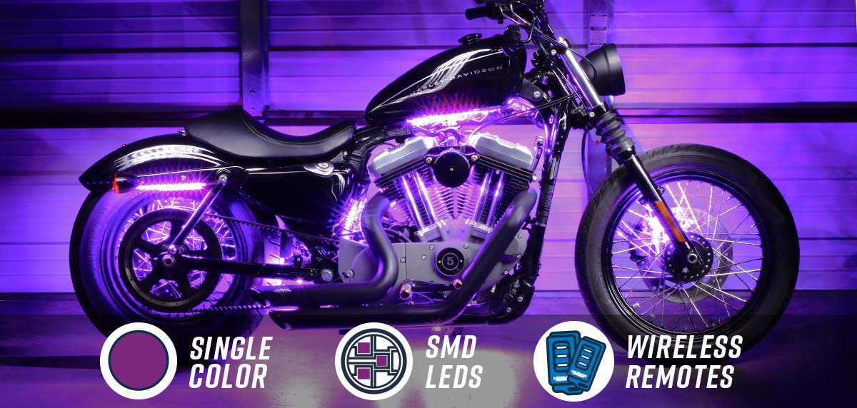 Advanced Purple Mini Motorcycle Lighting Kit