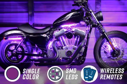Advanced Purple Mini Motorcycle Lighting Kit