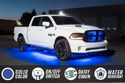 Blue Slimline LED Truck Underbody Lighting Kit