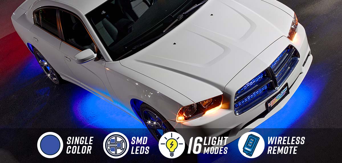 Blue Wireless LED Car Underbody Lighting Kit