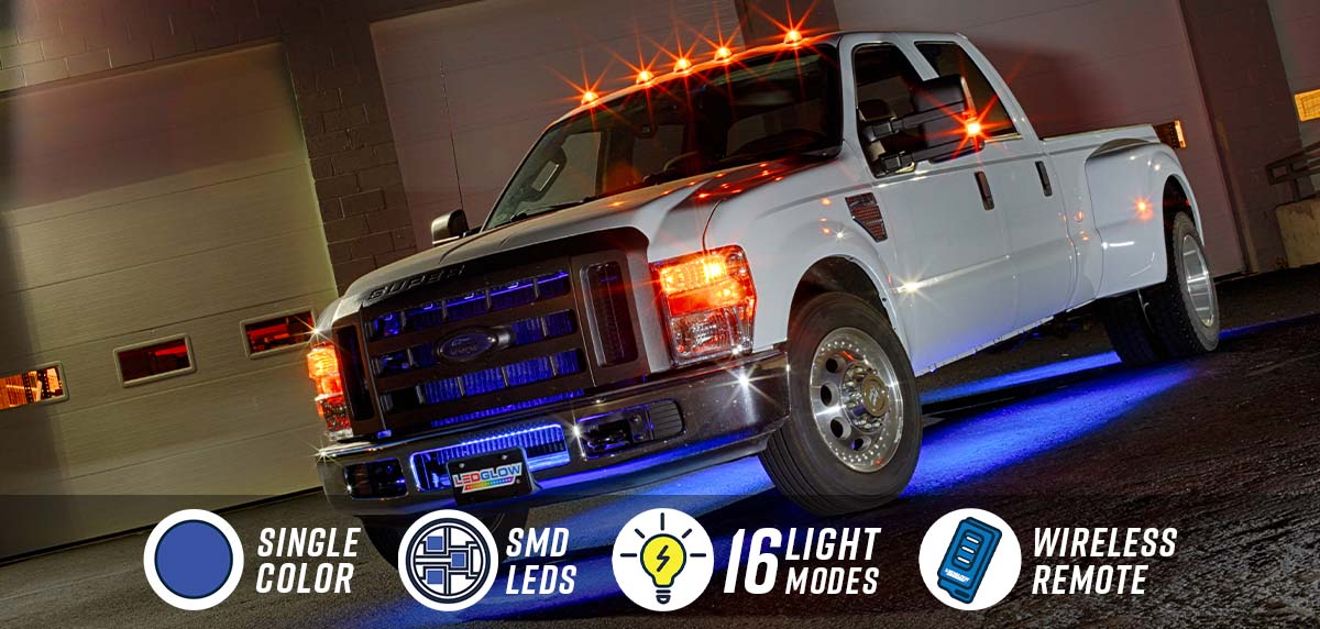 Blue Wireless LED Truck Underbody Lighting Kit
