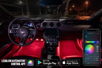 Bluetooth Million Color LED Interior Lighting Kit with Smartphone Control