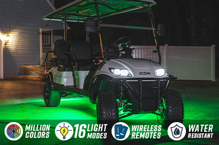 Million Color Expandable LED Limo Golf Cart Underbody Lighting Kit