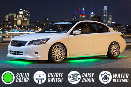 Green Slimline LED Car Underbody Lighting Kit