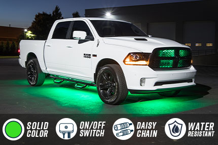 Green Slimline LED Truck Underbody Lighting Kit