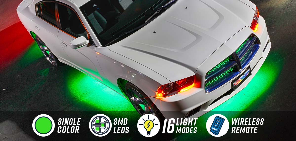 Green Wireless LED Car Underbody Lighting Kit