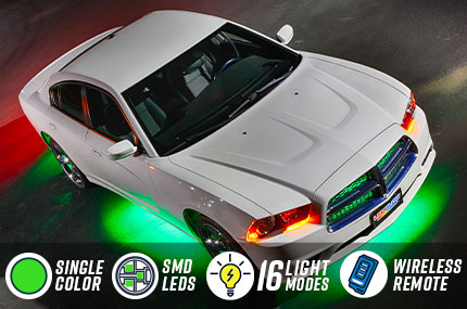 Green Wireless LED Car Underbody Lighting Kit
