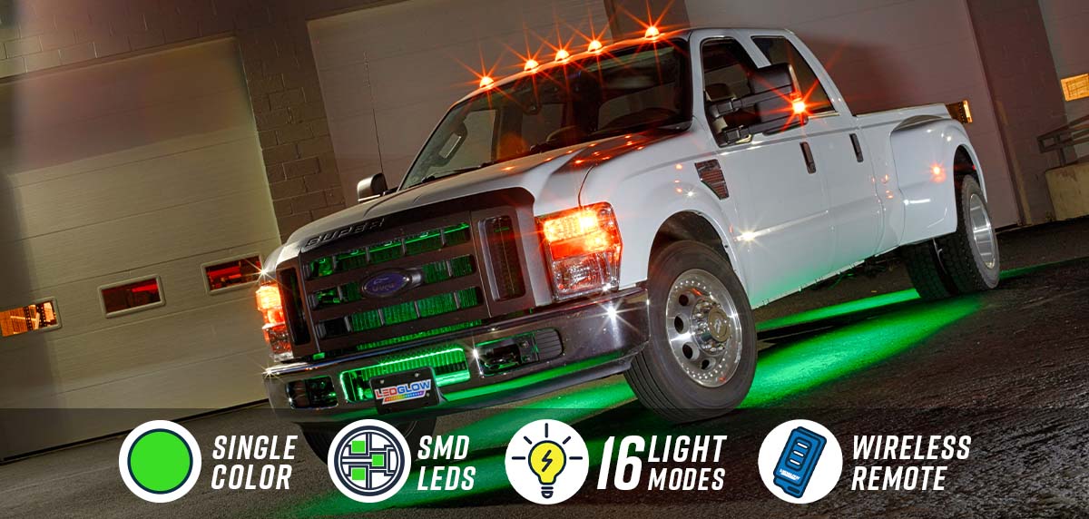 Green Wireless LED Truck Underbody Lighting Kit