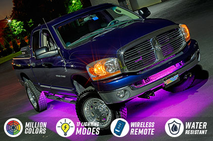 Million Color Wireless LED Truck Underbody Lighting Kit