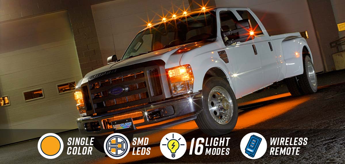 Orange Wireless LED Truck Underbody Lighting Kit
