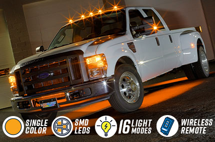 Orange Wireless LED Truck Underbody Lighting Kit