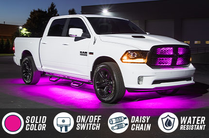 Pink Slimline LED Truck Underbody Lighting Kit