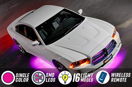 Pink Wireless LED Car Underbody Lighting Kit