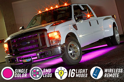 Pink Wireless LED Truck Underbody Lighting Kit