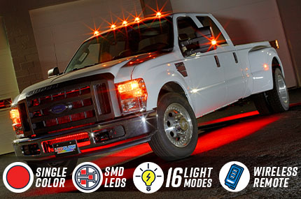 Red Wireless LED Truck Underbody Lighting Kit