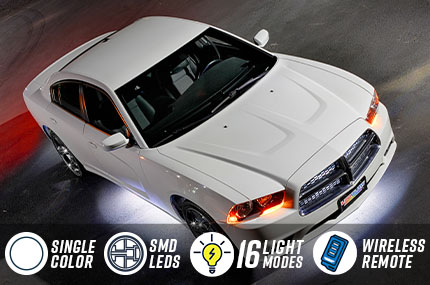 White Wireless LED Car Underbody Lighting Kit