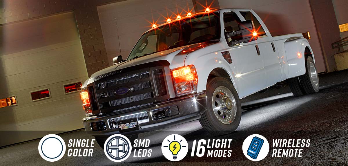 White Wireless LED Truck Underbody Lighting Kit