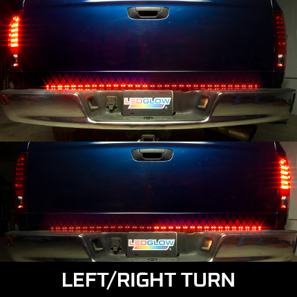 2pc 60 Full-Size Truck Tailgate LED Light Bar with White Reverse Lights