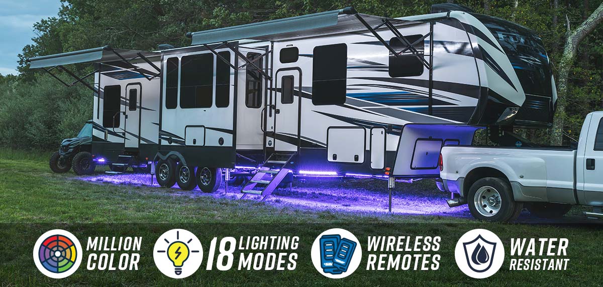 Million Color Slimline LED Camper RV Underbody Lighting Kit