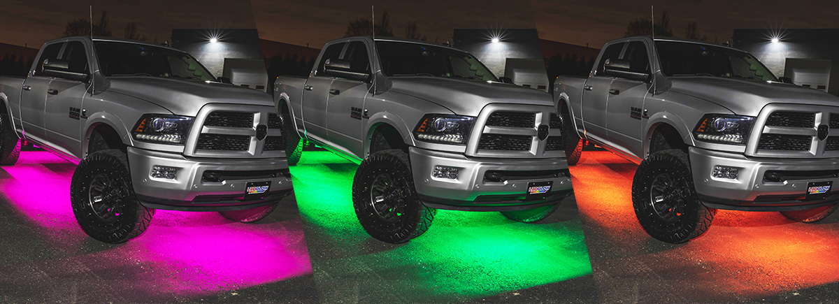 Million Color Slimline LED Truck Underbody Lighting Kit Colors