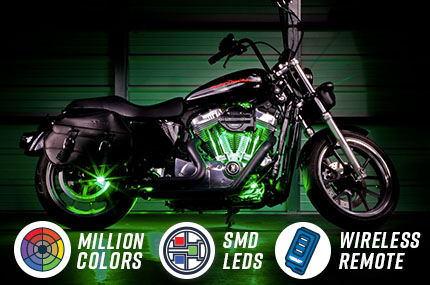 Advanced Million Color Pod Motorcycle Lighting Kit