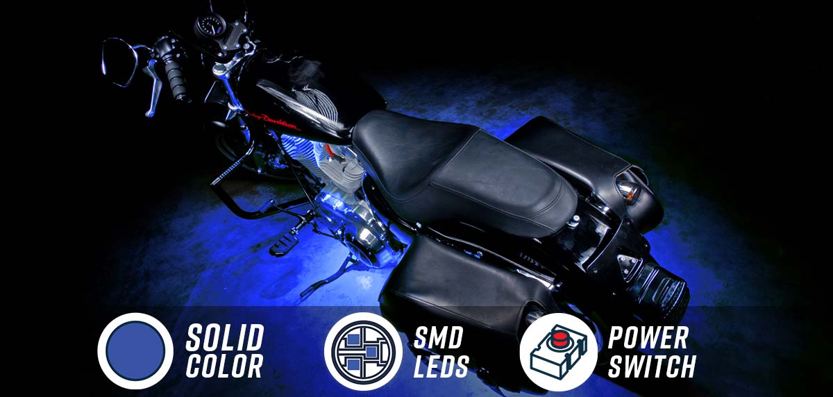 Blue Pod Motorcycle Lighting Kit