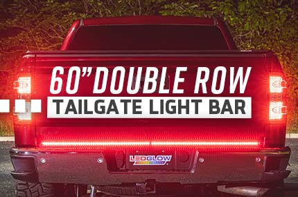 48" 2-ROW Long 6 Functions LED Rear Brake Truck Tailgate Light Strip Bar Pick Up