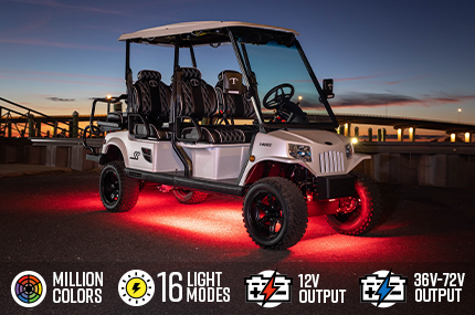 Million Color Expandable LED 6-Seater Limo Golf Cart Underbody Lighting Kit