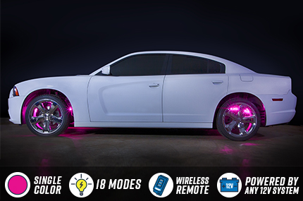 Pink Wheel Well Lighting Kit