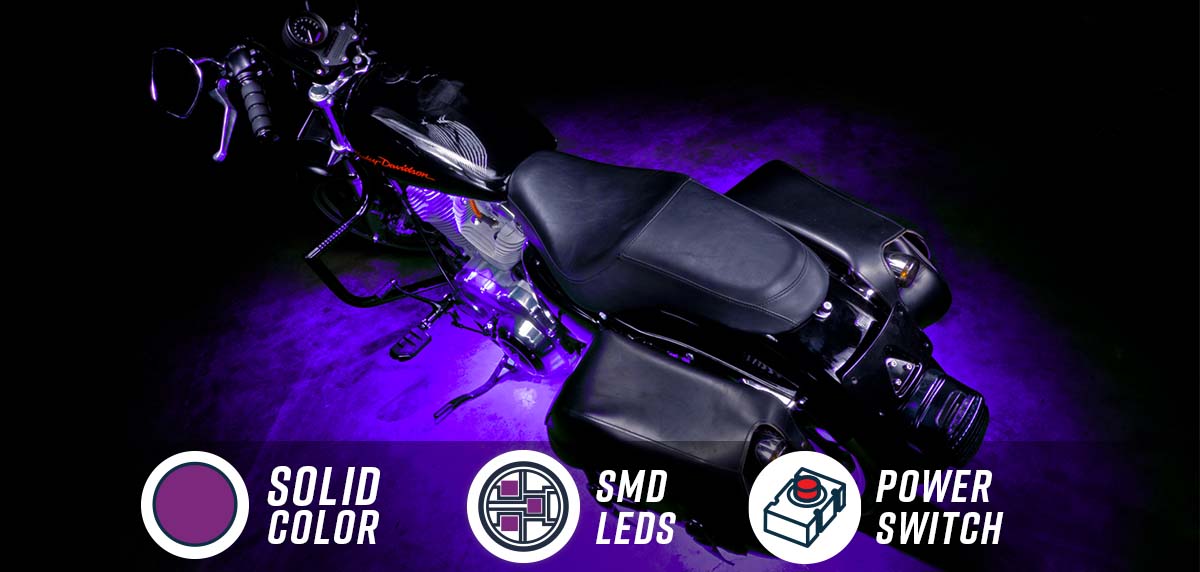 Purple Pod Motorcycle Lighting Kit