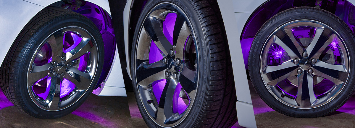 Purple Wheel Well Lighting Kit