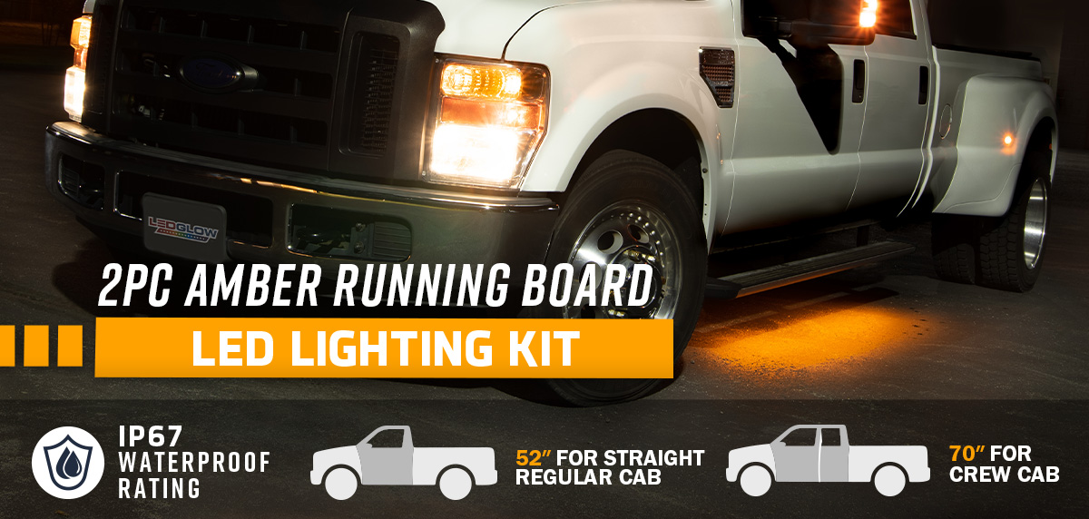 Amber Side Marker Running Board Lighting Kit