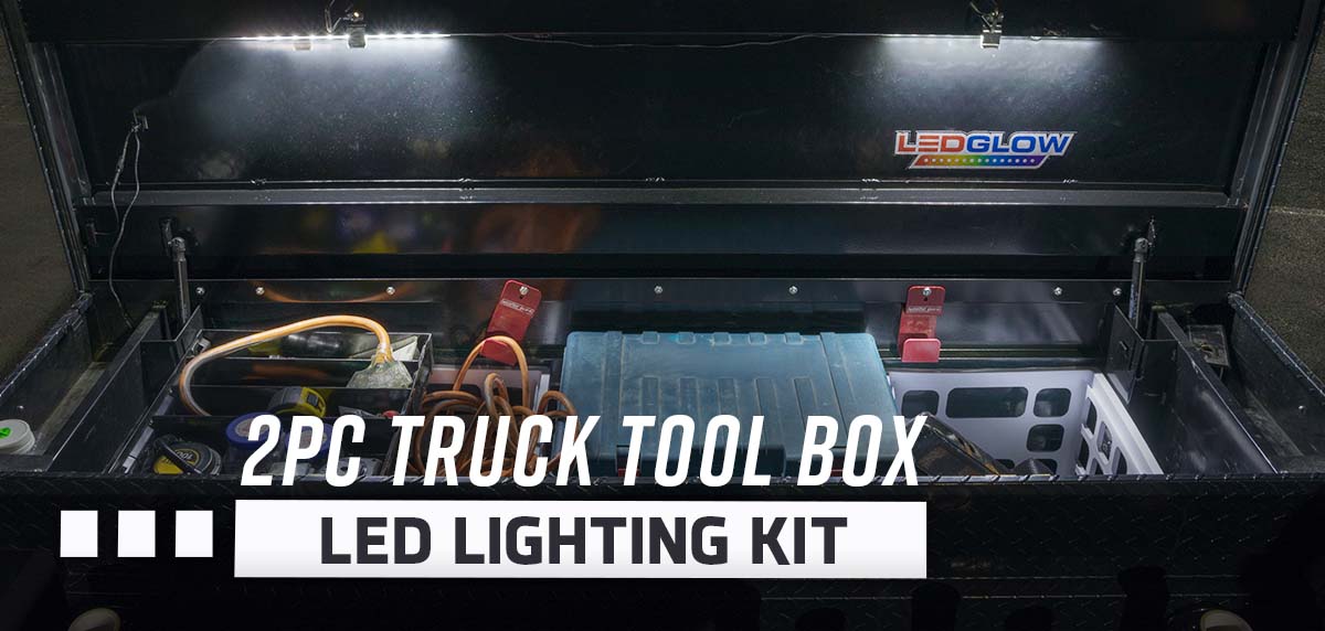White 4pcs Single Color LED Truck Bed Tool Box Light Kit from XKGLOW Auto OFF 