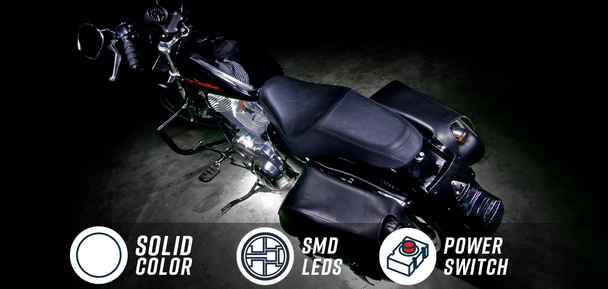 White Pod Motorcycle Lighting Kit