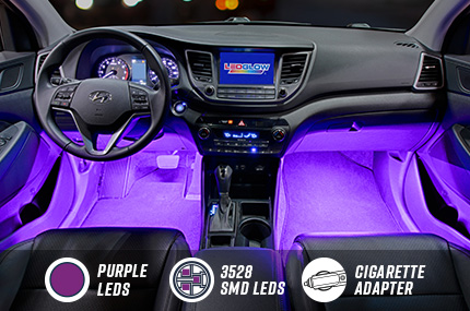 4pc Purple Interior LED Lighting Kit