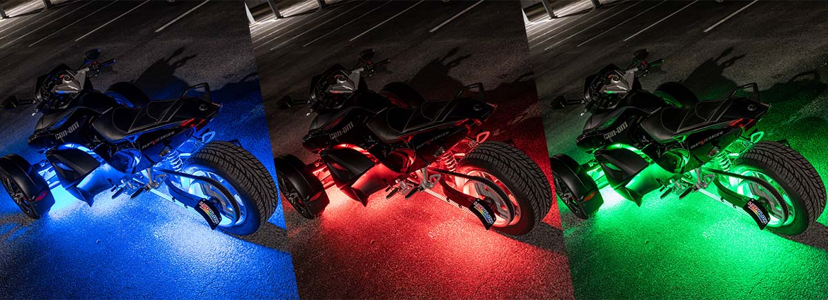 Advanced Million Color Can Am Spyder Lighting Kit Colors