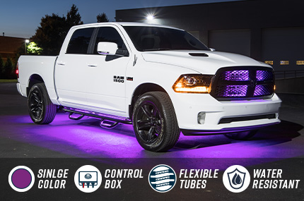 Purple Flexible Slimline LED Truck Underbody Lighting Kit