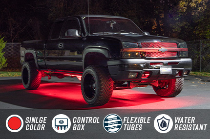 Red Flexible Slimline LED Truck Underbody Lighting Kit