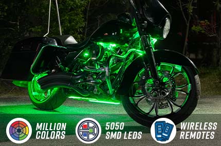 Advanced Million Color Harley Davidson Street Glide Road Glide Lighting Kit
