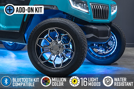 Bluetooth Million Color Golf Cart Add-On Wheel Ring Lighting Kit