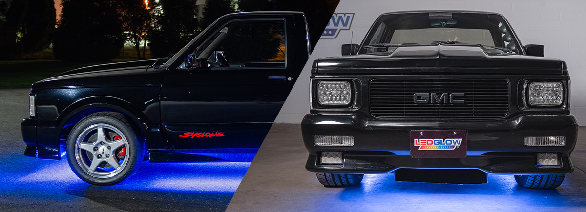 Blue Flexible Slimline LED Truck Underbody Lighting Kit