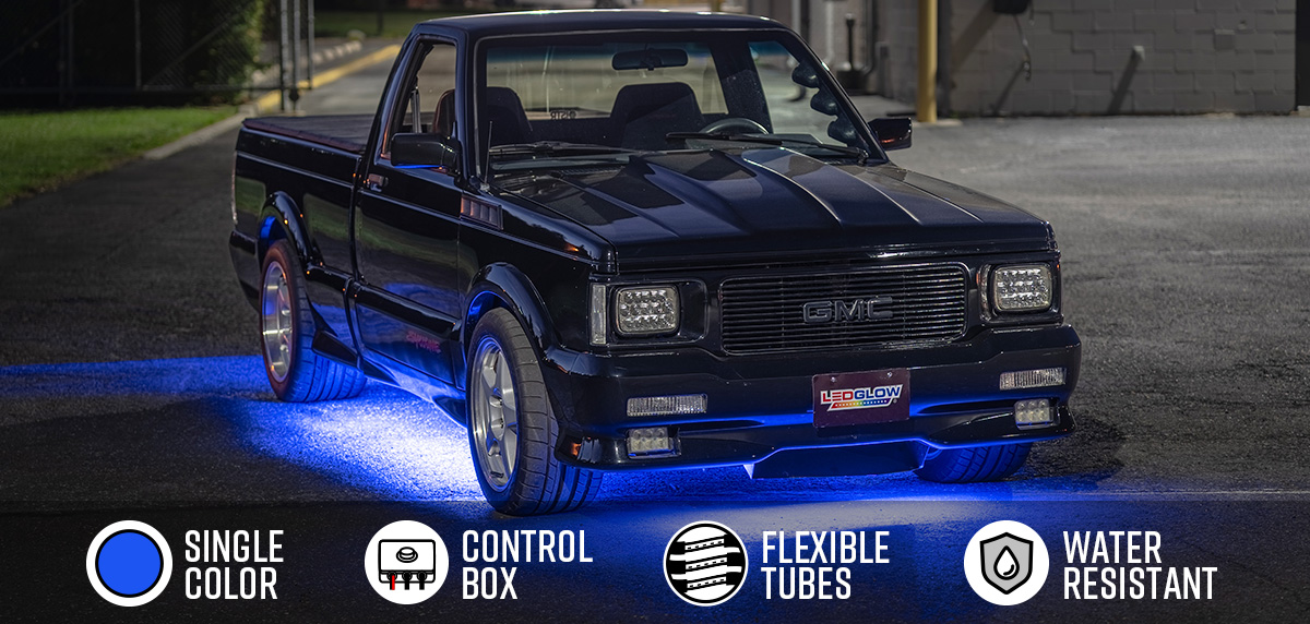 Blue Flexible Slimline LED Truck Underbody Lighting Kit