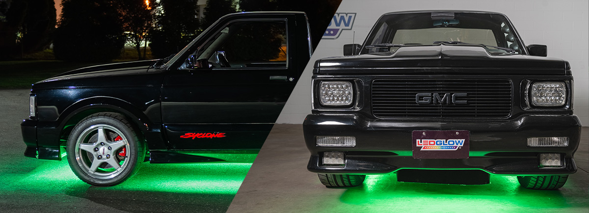 Green Flexible Slimline LED Truck Underbody Lighting Kit