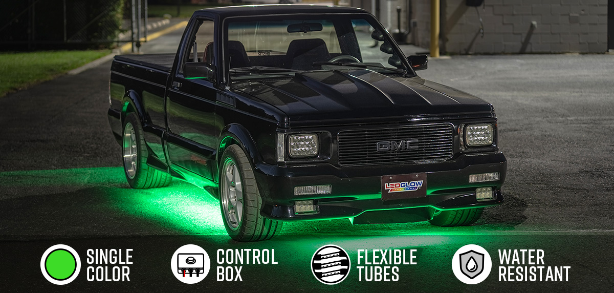 Green Flexible Slimline LED Truck Underbody Lighting Kit